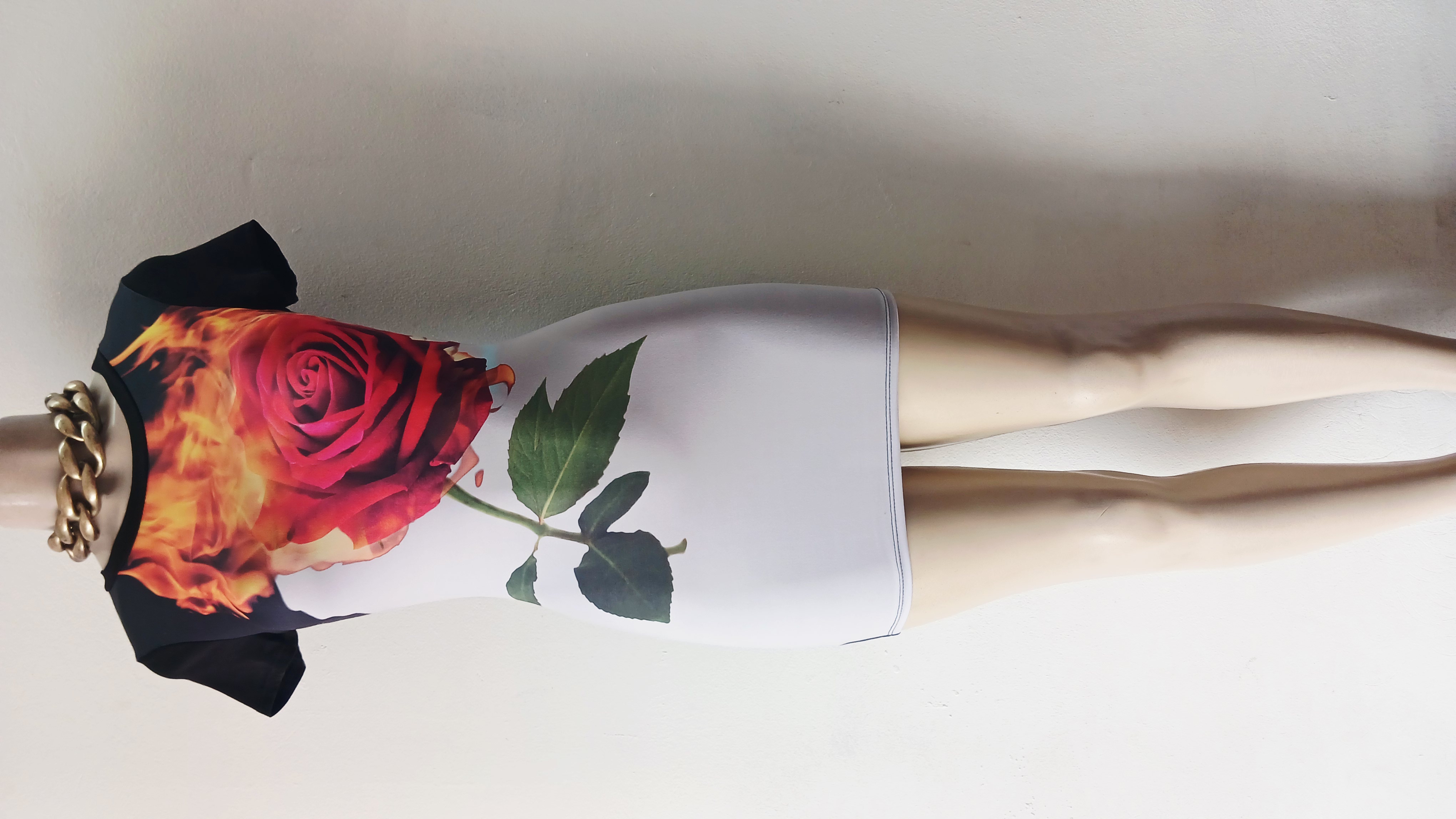 Flaming Rose mini Dress